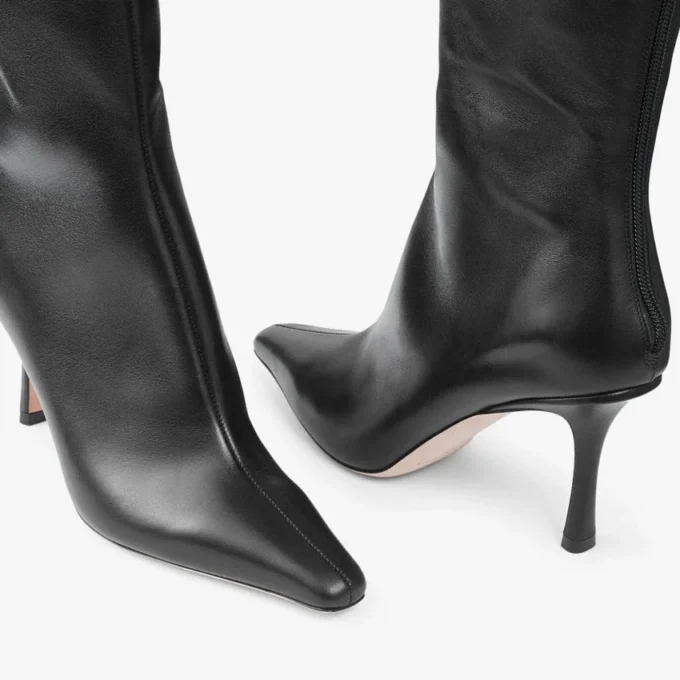 Botas Agathe 85 de piel de becerro negra