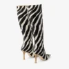 Botas altas Gloria 85 de piel de potro con estampado de cebra natural