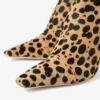 Botas altas Gloria 85 de piel de potro con estampado de leopardo natural