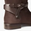Botas altas Lawton de ante marrón y piel de becerro Botas altas Lawton de ante marrón y piel de becerro