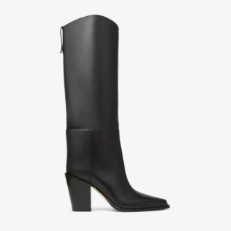 Botas Cece 80 de piel de becerro suave negra