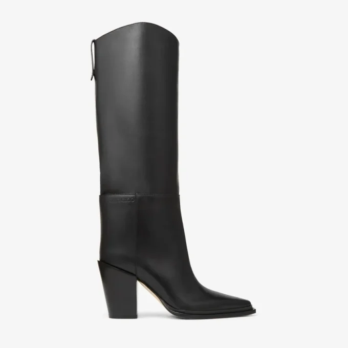 Botas Cece 80 de piel de becerro suave negra Botas Cece 80 de piel de becerro suave negra