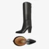Botas Cece 80 de piel de becerro suave negra Botas Cece 80 de piel de becerro suave negra