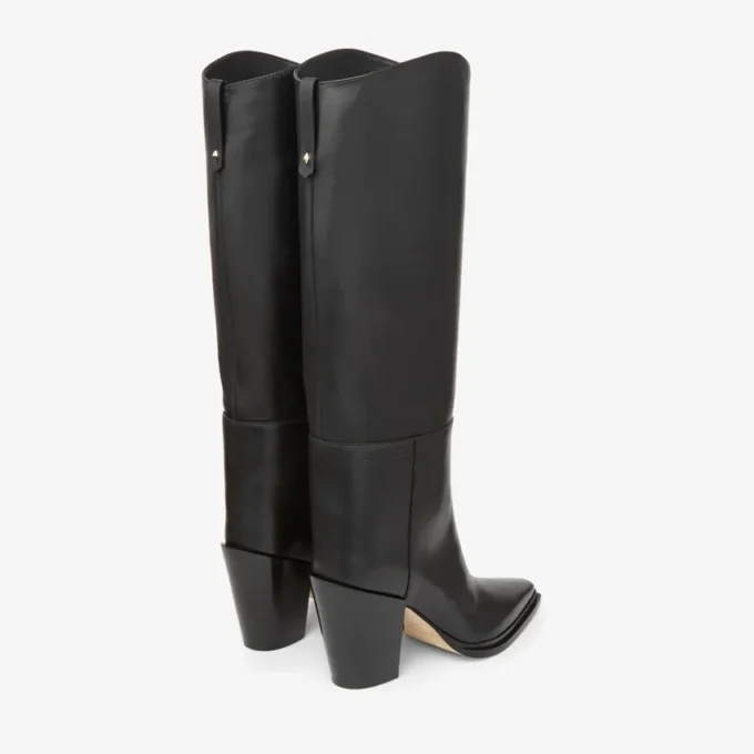 Botas Cece 80 de piel de becerro suave negra Botas Cece 80 de piel de becerro suave negra