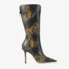 Botas de piel con estampado de pitón hasta la rodilla Botas de piel con estampado de pitón hasta la rodilla