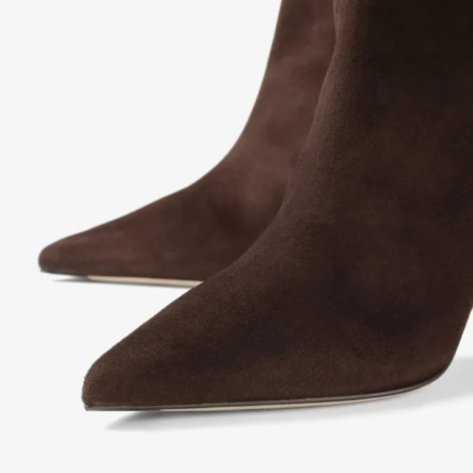 Botas hasta la rodilla Alizze 85 de ante color chocolate Botas hasta la rodilla Alizze 85 de ante color chocolate