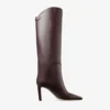 Botas hasta la rodilla Alizze 85 en color merlot oscuro, de piel lisa Botas hasta la rodilla Alizze 85 en color merlot oscuro, de piel lisa