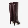 Botas hasta la rodilla Alizze 85 en color merlot oscuro, de piel lisa Botas hasta la rodilla Alizze 85 en color merlot oscuro, de piel lisa