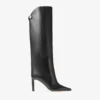 Botas hasta la rodilla Alizze 85 en piel lisa negra