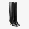 Botas hasta la rodilla Alizze 85 en piel lisa negra