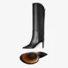 Botas hasta la rodilla Alizze 85 en piel lisa negra
