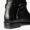 Botas hasta la rodilla Lawton en piel de becerro negro mate y vachetta suave