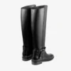 Botas hasta la rodilla Lawton en piel de becerro negro mate y vachetta suave