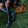 Botas hasta la rodilla Tamsin en piel de becerro lisa y brillante