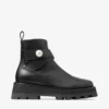 Botas planas de cuero negro Meena Botas planas de cuero negro Meena