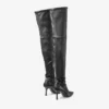 Botas por encima de la rodilla Camie en napa elástica negra y piel spazzolato Botas por encima de la rodilla Camie en napa elástica negra y piel spazzolato