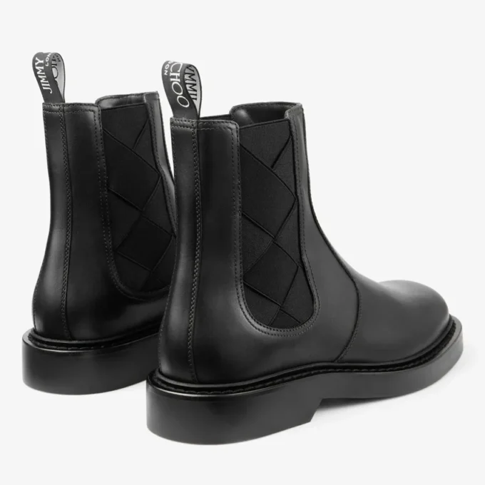 Botas Reggie Chelsea de piel de becerro negra Botas Reggie Chelsea de piel de becerro negra
