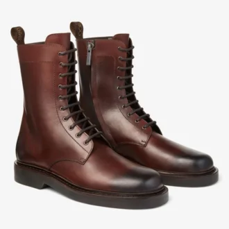 Botas Rowan Derby de piel de becerro encerada color castaño