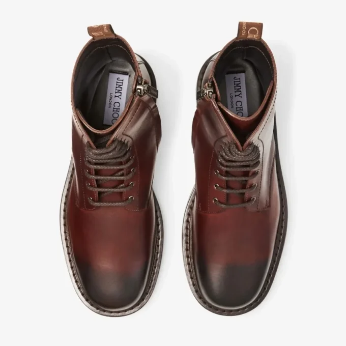 Botas Rowan Derby de piel de becerro encerada color castaño