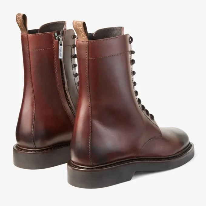 Botas Rowan Derby de piel de becerro encerada color castaño