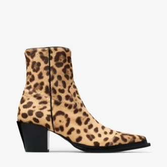 Botines Cece 60 Botines de potro con estampado de leopardo natural
