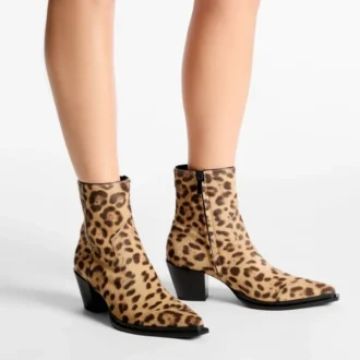 Botines Cece 60 Botines de potro con estampado de leopardo natural