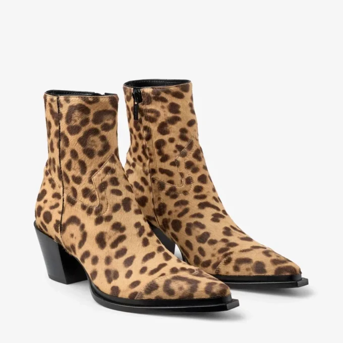 Botines Cece 60 Botines de potro con estampado de leopardo natural Botines Cece 60 Botines de potro con estampado de leopardo natural