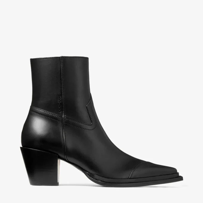 Botines Cece 60 en piel vachetta suave negra Botines Cece 60 en piel vachetta suave negra