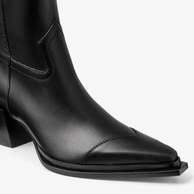 Botines Cece 60 en piel vachetta suave negra Botines Cece 60 en piel vachetta suave negra