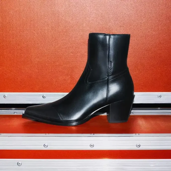 Botines Cece 60 en piel vachetta suave negra Botines Cece 60 en piel vachetta suave negra