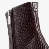 Botines Frankie  85 Botines de cuero con relieve de cocodrilo en color merlot intenso