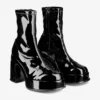Botines Hadi 100 en tejido elástico charol negro Botines Hadi 100 en tejido elástico charol negro