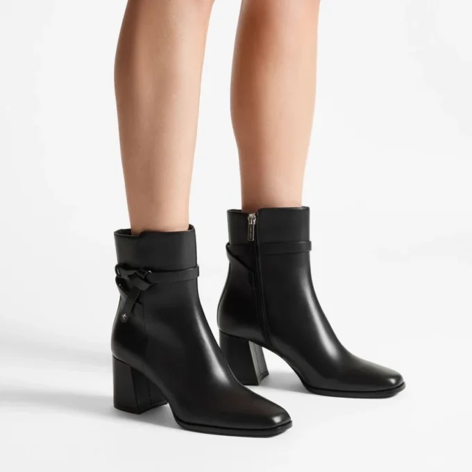 Botines Lawton 65 en piel de becerro negra Botines Lawton 65 en piel de becerro negra