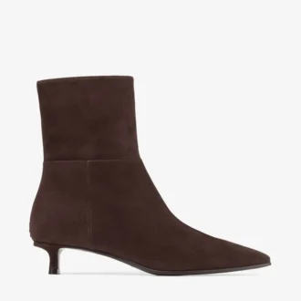 Botines Lory 35 de ante color chocolate