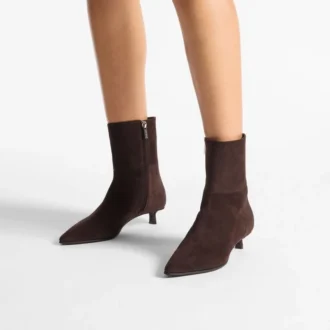 Botines Lory 35 de ante color chocolate