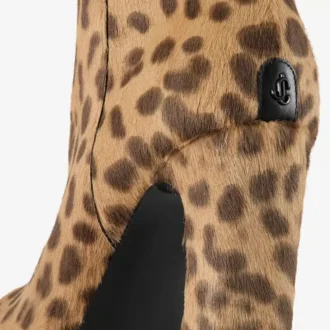 Botines Marene 120 de potro con estampado de leopardo natural