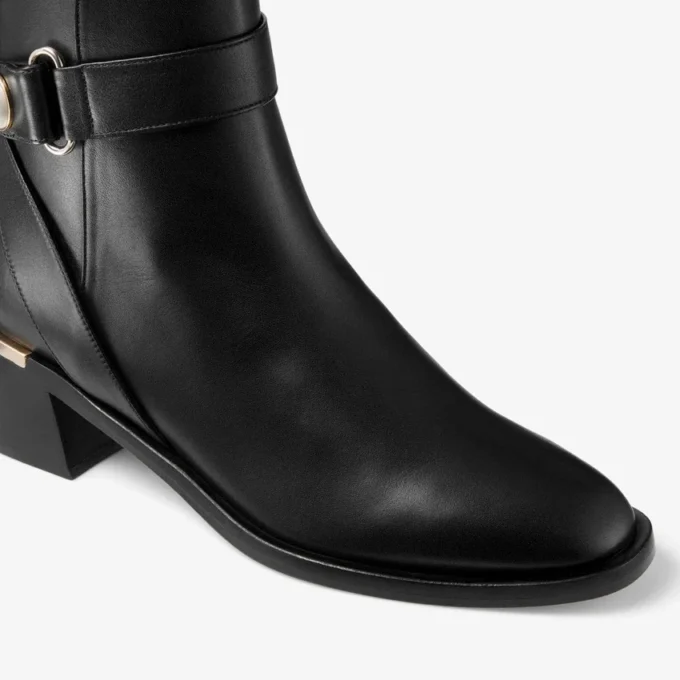 Botines Noor 45 de piel negra Botines Noor 45 de piel negra