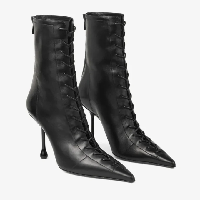 Botines Scarlett 95 de piel napa negra Botines Scarlett 95 de piel napa negra