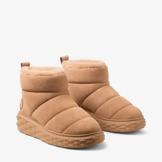 Botines Xan de ante color toffee con borreguillo