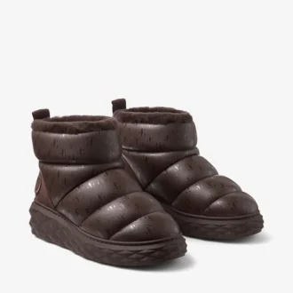 Botines Xan de piel napa suave color chocolate con forro de piel de oveja