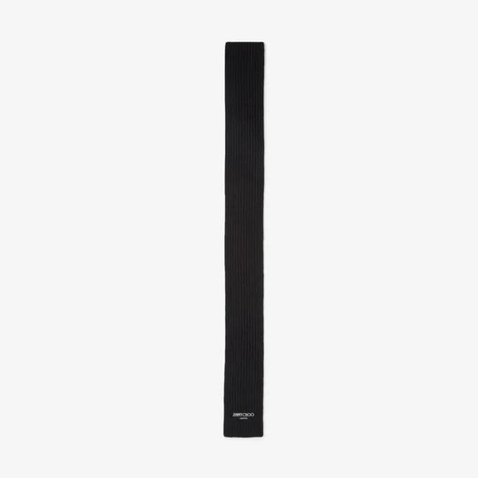 Bufanda de punto Cashwool negra Yukiko Bufanda de punto Cashwool negra Yukiko
