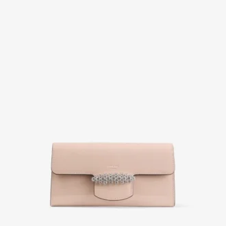 Cartera Bing con cadena Mini bolso de hombro de charol Macaron con pieza de cristal