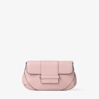 Cartera con barra y cadena Cartera de cuero Biker rosa con cadena
