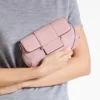 Cartera con barra y cadena Cartera de cuero Biker rosa con cadena Cartera con barra y cadena Cartera de cuero Biker rosa con cadena