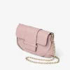 Cartera con barra y cadena Cartera de cuero Biker rosa con cadena Cartera con barra y cadena Cartera de cuero Biker rosa con cadena