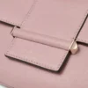 Cartera con barra y cadena Cartera de cuero Biker rosa con cadena Cartera con barra y cadena Cartera de cuero Biker rosa con cadena