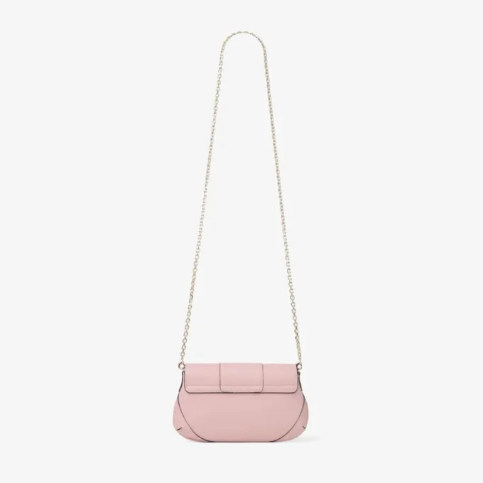 Cartera con barra y cadena Cartera de cuero Biker rosa con cadena Cartera con barra y cadena Cartera de cuero Biker rosa con cadena
