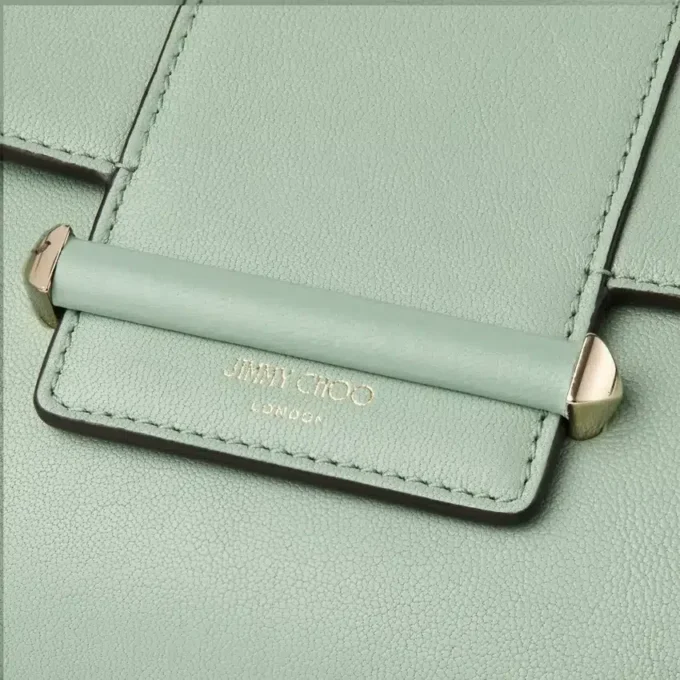 Cartera con barra y cadena Cartera de cuero Biker verde con cadena Cartera con barra y cadena Cartera de cuero Biker verde con cadena