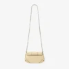 Cartera con cadena Bolso de hombro de piel de Biker color mantequilla