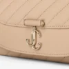 Cartera Curve con cadena Cartera de piel Biker acolchada Chai con cadena Cartera Curve con cadena Cartera de piel Biker acolchada Chai con cadena